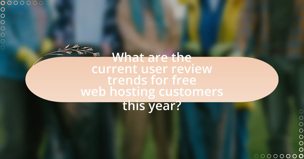 What are the current user review trends for free web hosting customers this year?