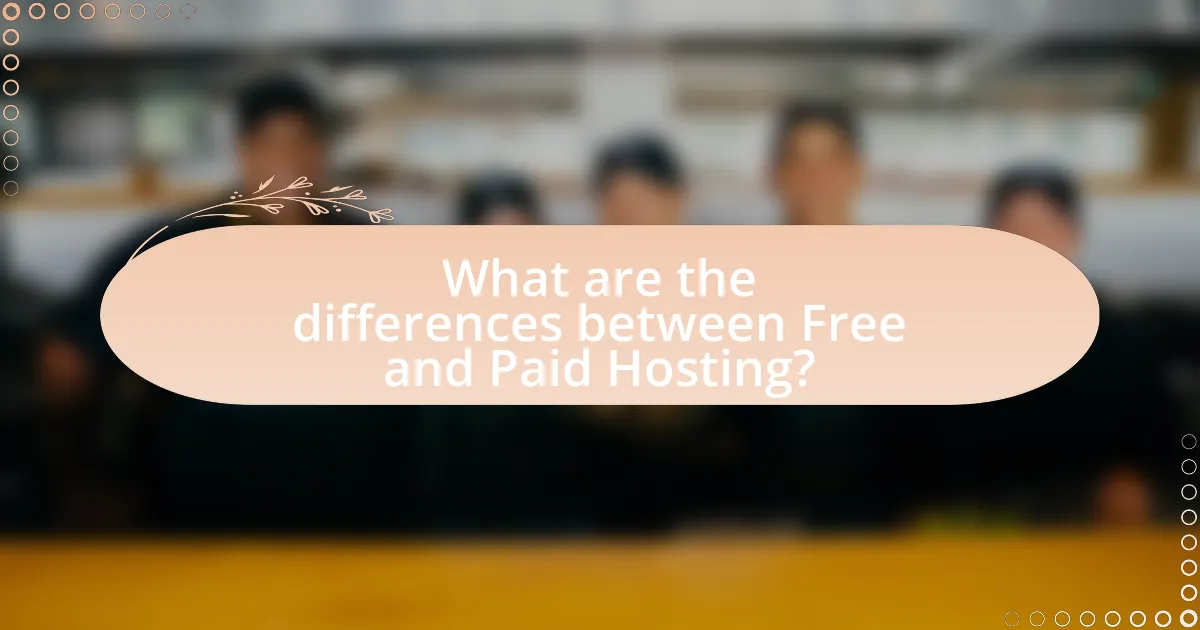 What are the differences between Free and Paid Hosting?
