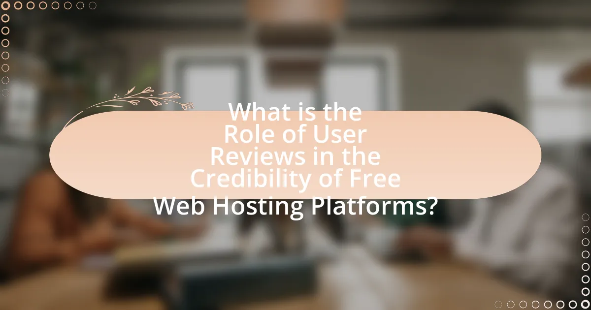 What is the Role of User Reviews in the Credibility of Free Web Hosting Platforms?